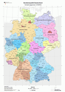 Deutschland - Länder -Bezirke - Kreise