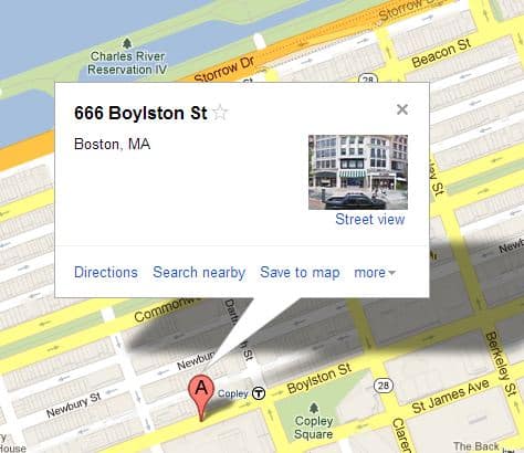 666 Boylston St Boston, MA Zielort Boston Marathon
