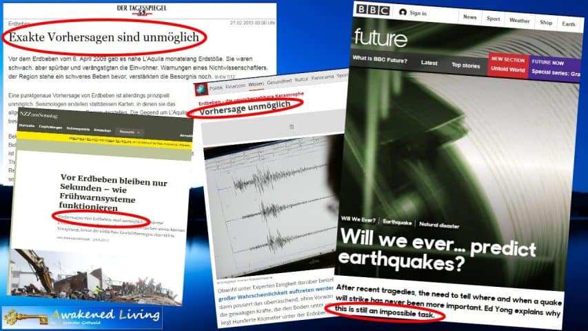 Erdbebenprognosen unmöglich Presse