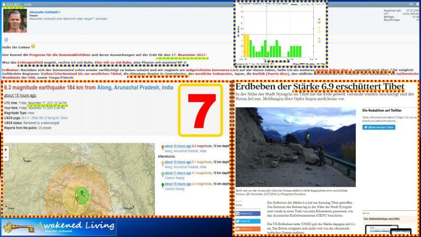 Erdbeben Prognosen eingetroffen 16 auf 17 November
