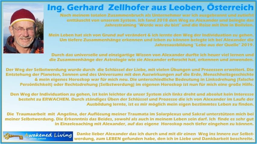 Gerhard Referenz Ausbildung LEBE aus der Quelle 2019